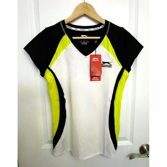 Slazenger Tops - Slazenger Ladies' Sports Performance Top Large Yellow/Black/Whit - New with Tags